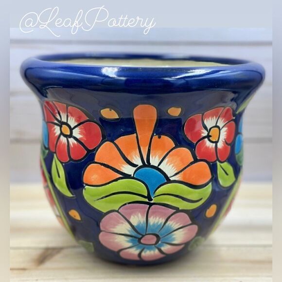 Valeria Talavera Handmade Multi Colored Ceramic Planter Pot - Picture 4 of 10